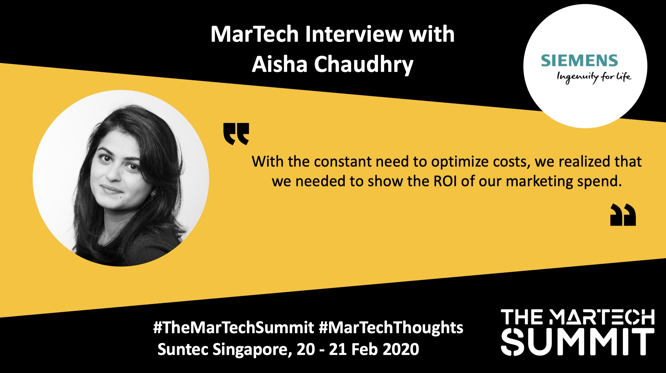 Aisha Chaudhry | Siemens - The MarTech Summit