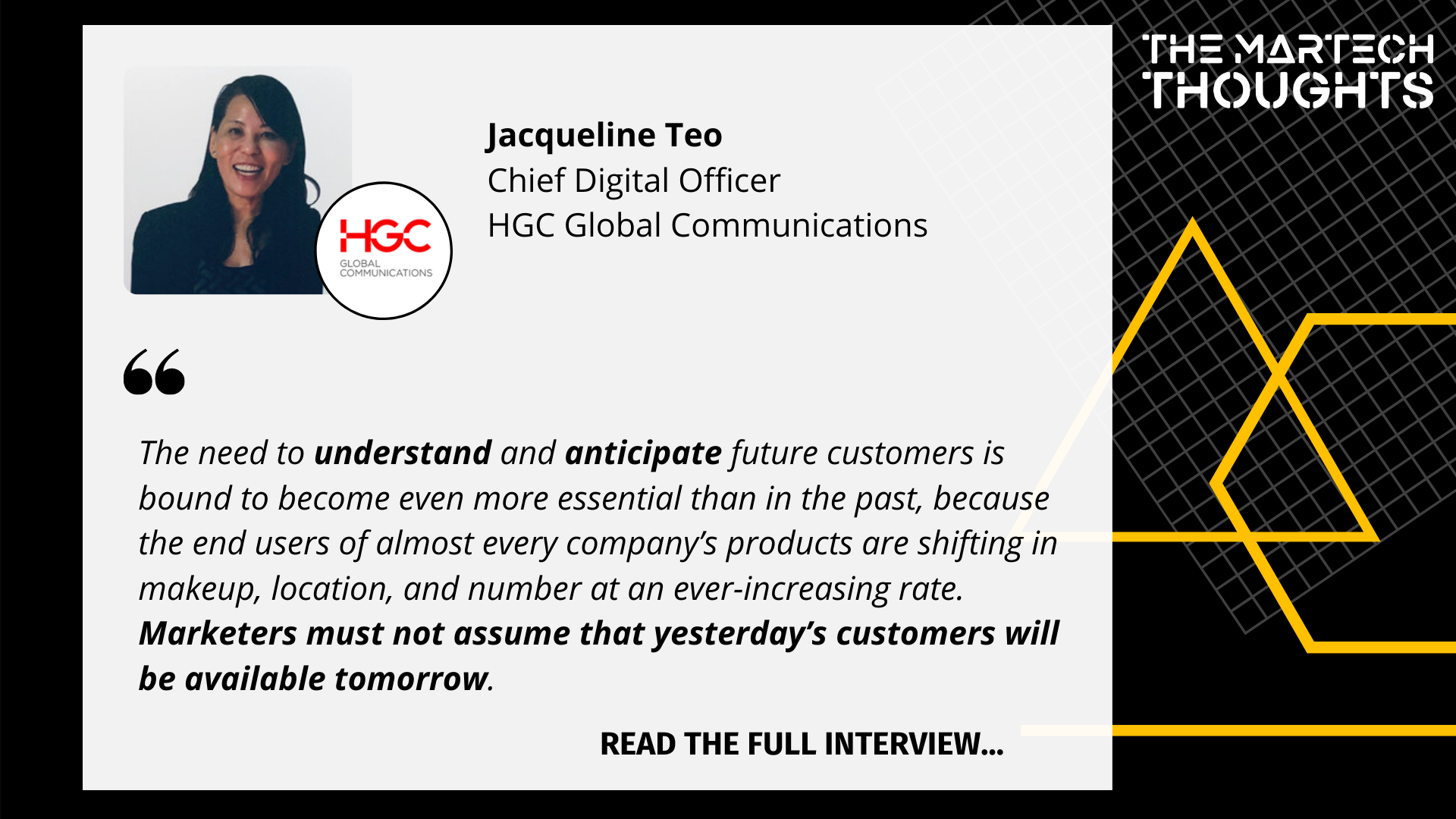 MarTech Thoughts - Jacqueline Teo | HGC Global Communications